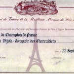 CHAMPION D’EUROPE de la meilleure mousse de foie de volaille à Paris